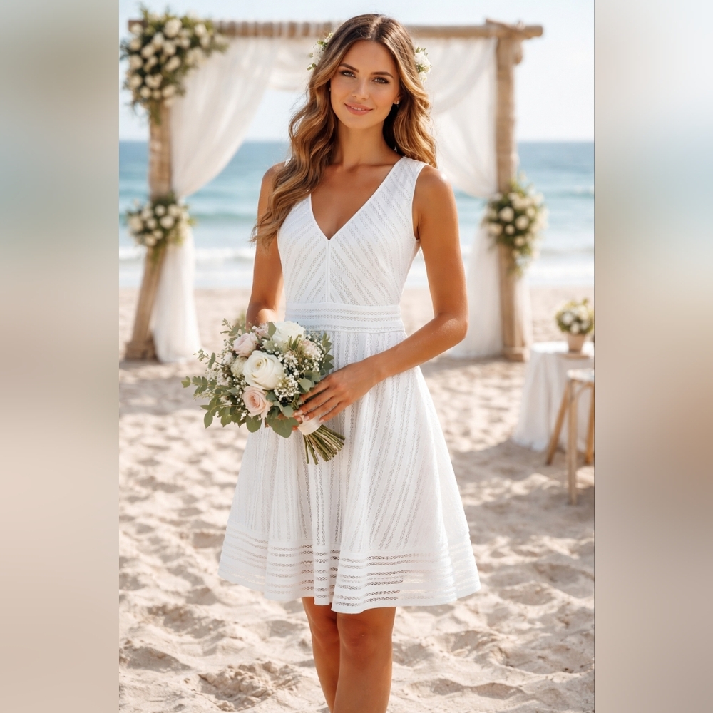 J. Crew white lace dress